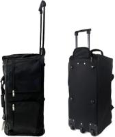 Bolso de Viaje XXXL con Ruedas y Trolley 81×41×33 cm – Bolsa Deportiva Grande de Poliéster 600D, Equipaje Ligero con Barra Telescópica y Bolsillos Exteriores – Negro - details 0