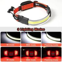 Linterna Frontal LED Recargable Para Pesca Correr Camping Lámpara De Corbata Impermeable Con Haz Ancho Para Exteriores - details 3