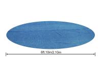 Cobertor Solar de Burbujas BESTWAY para Piscina Desmontable de varias medidas y modelos: rectangular y circular de fácil instalación sobre el agua. El plástico evita que el agua se ensucie y lo calienta, en cierta medida. - details 2