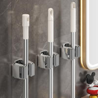 Soporte De Mopa Y Escoba De Pared Para Cocina Y Baño Organizador Ecológico De Acero Inoxidable Resistente Al Agua Con Clip De Almacenamiento - details 7