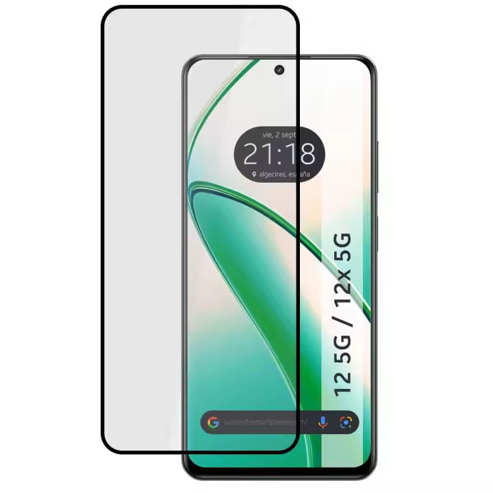 Tumundosmartphone Protector Cristal Templado Completo 5D Full Glue Negro para Realme 12 5G / 12x 5G Vidrio - 1