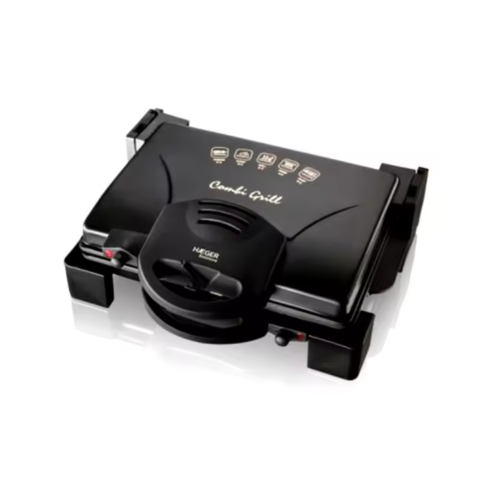 Haeger - Grill placas dobles 180 grados 1900W - 1