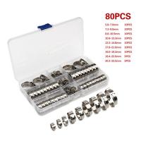 Kit De 80 Piezas De Abrazaderas De Acero Inoxidable 304 Para Tubos De Combustible Y Agua Herramienta De Enchufe Sin Pasos Abrazaderas De Herramienta De Enchufe - details 0