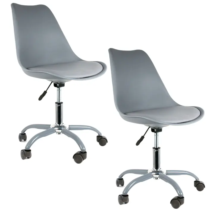CMP IBERICA - Silla con Ruedas KIRUNA - Gris - Altura Regulable - Respaldo Rígido - Asiento Acolchado - 1