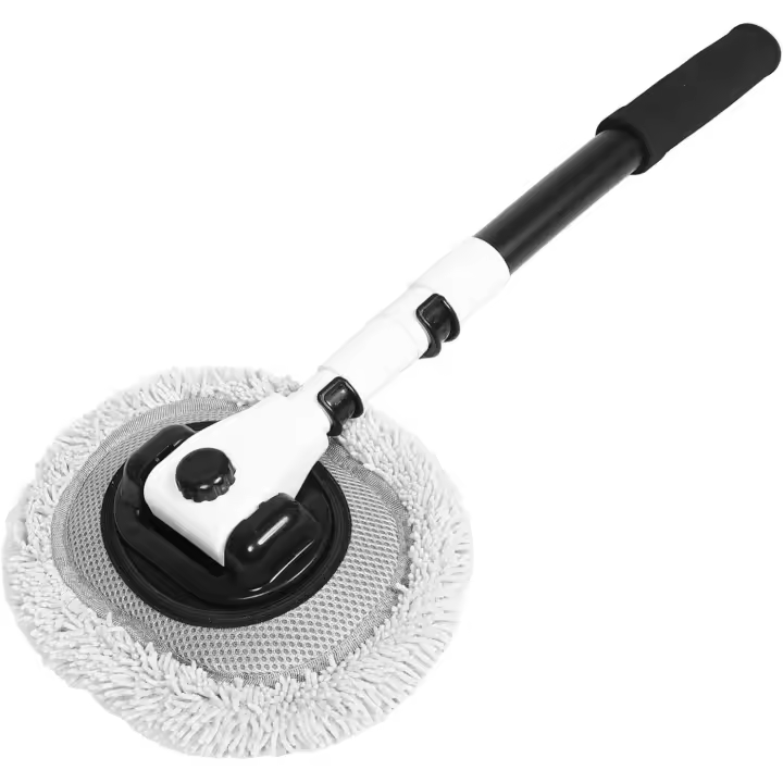 trapeador de lavado de autos fregona de coche fregona para lavar autos con mango largo cepillo de limpieza cepillo para detalles de coches aleación de aluminio - 1