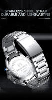 Reloj De Pulsera Deportivo Militar De Lujo NAVIFORCE Para Hombres Con Pantalla Digital Y Analógica Resistente Al Agua Y Al Choque Manos Luminosas Correa De Acero Inoxidable - details 13