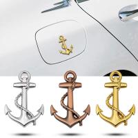 1PC Pegatina De Coche De Metal Con Emblema De Ancora Buque Aletas De Pato Accesorios Para Coche Decoración De Parachoques Y Lateral - details 3
