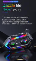 Casco De Motocicleta Y20 MAX Con Intercomunicador Bluetooth Y Luz RGB De Batería 1000mAh Impermeable IPX6 V5.3 Effect Para Motos - details 0