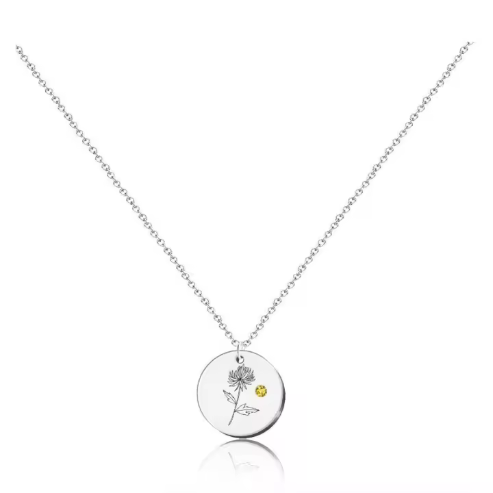 cotigo Pulsera Piedra Nacimiento de Acero Inoxidables-Brazalete Piedra Natal Ajustable con Trébol y Árbol, Joyas de Mujer - 1