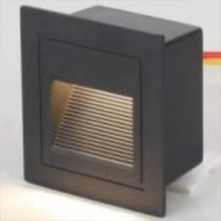 LED7 Baliza Exterior 3W Empotrable Negro Cuadrado CCT  3 tonos de luz  / CCT-WL85Q-BK - 1