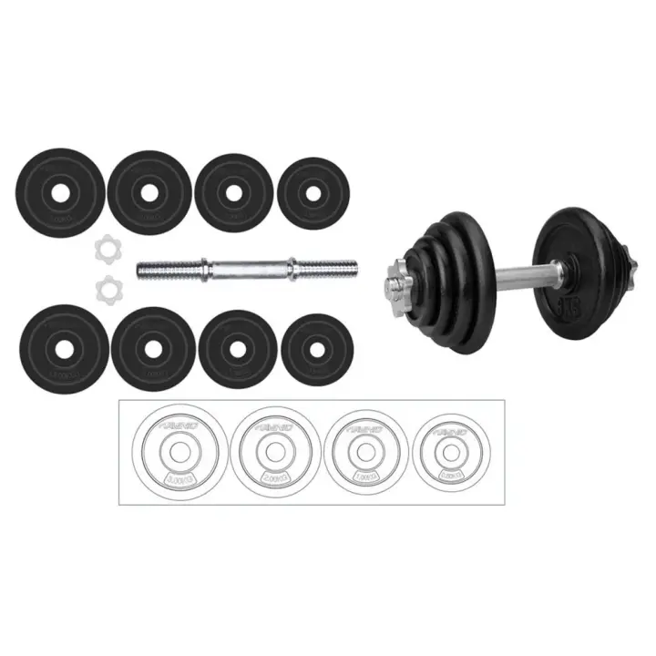 Avento Mancuerna 8 Weight Plate Set Negro - 1