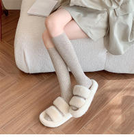 Medias Retro Para Mujer Estilo Japonés De Otoño Invierno Cálidas Y Suaves Medias Largas De Color Sólido Moda Casual Para Mujer - details 0