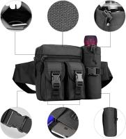 Riñonera táctica con Bolso para botella de Agua, impermeable, de Lona Militar, para correr, senderismo, caminar, andar en bicicleta y ciclismo. - details 3