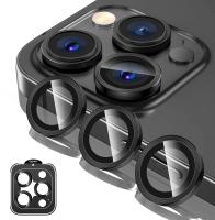Protector De Pantalla De Vidrio Templado De Titanio Gris Para Lente De Cámara De iPhone 15 16 pro Max/Plus 2-3 Piezas - details 1