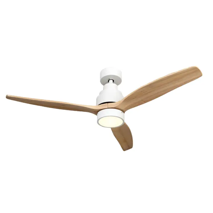 Mellerware - Ventilador de Techo con Luz y Mando a Distancia, Mod.2024, Color MADERA CLARA, Doble Sentido Aspas, Ahorro Energético, 6 Velocidades, Temporizador,  Montaje Sencillo - 1