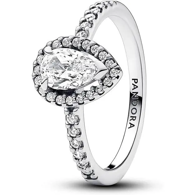 Anillo Halo Brillante Corte Pera, Ref: 192835C01 - 1
