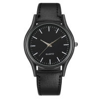 Reloj De Cuarzo Minimalista Para Parejas Correa De Cuero Múltiples Colores Accesorio De Ropa Casual Reloj Simplicidad - details 3