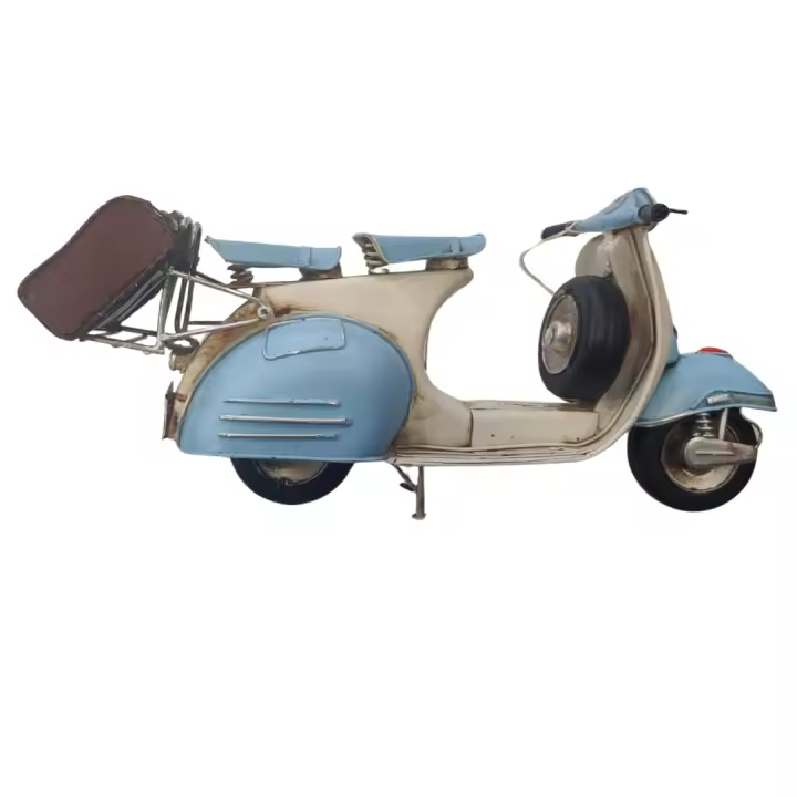Miniatura SIGNES GRIMALT coleccionable de metal " Vespa celeste con maletín" - 1