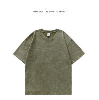 Camiseta Oversize De Algodón 100% Vintage YJKVUR Para Hombres Ropa Casual Coreana Y2k Verano 2024 Cuello Redondo Manga Corta - details 1