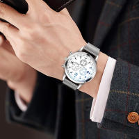 Reloj De Lujo De Cuarzo Con Dial De Acero Inoxidable Reloj Casual De Pulsera Material De Correa Y Caso De Acero Inoxidable Resistente Al Agua Marcas De Numeros Arabe - details 4