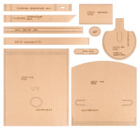 Set De Bricolaje Para Mujer Bolsa De Hombro Único Manualidades En Cuero Con Plantillas Y Agujeros Kraft Paper Modelo De Manualidades De Costura - details 0