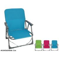 STARLEY-SILLA ACERO FIJA PLAYA KINARI C/COIJIN 3SRT40X56X66 CM - details 1