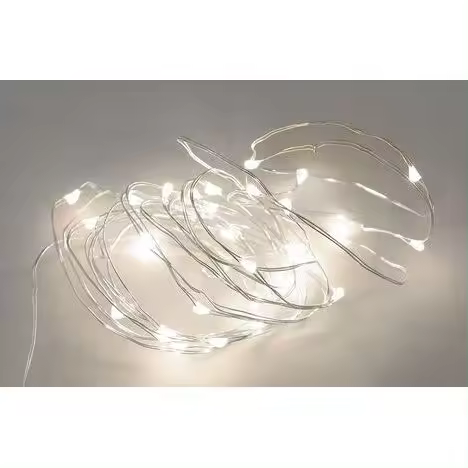 DESTELLO S.L. Guirnalda LED Lenteja Ancha Blanco Frío 10 Metros - Iluminación Decorativa - 1