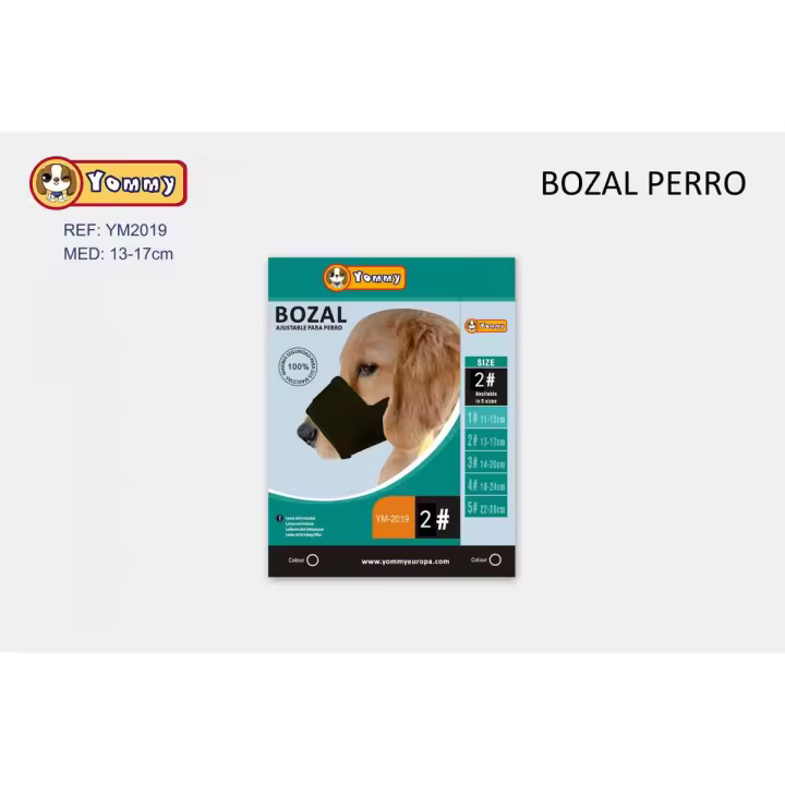 Yommy Bozal Nylon para Perros,Bozal Lazo Ajustable,Bozal Antiladridos Perros,Bozales Nailon para Perros Pequeños y Medianos - 1