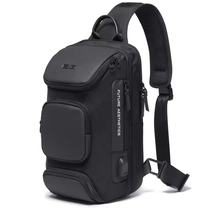 BANGE Bolso Transversal Antirrobo Para Hombres Bolsa De Hombro Mensajero Impermeable Bolsa De Pecho Para Viajes Cortos - 1