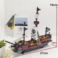 Barco Pirata De Miniatura De Coleccionista Único Tema De Aventura Juguete Para Enthusiasts Ideal Regalo Para Adultos Sin Batería Hecho De Plástico ABS - details 5