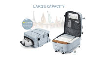 Mochipa Viaje avion cabin 40x20x25, MoChila de Viaje Ryanair Unisex, de Nylon, Patrón Sólida, Para Porter Equipamiento Personal y Portátil - details 2