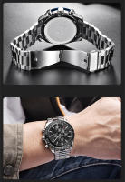 Reloj Deportivo Casual BENYAR Para Hombre Lujo Impermeable Cuarzo Cuero Militar Cronógrafo Reloj De Pulsera Top Marca - details 17