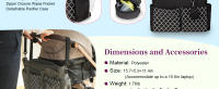 Unique pockets Zipper Closure Wipes Pocket Detachable Pacifier Case Dimensions and Accessories