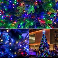 Guirnaldas de Luces LED Solar para Navidad de cable Verde - 8 funciones; Ideal para decorar árboles tanto en interiores como exteriores - Kmt Style - details 3