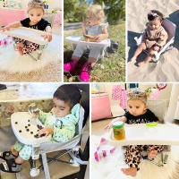 Silla De Alimentación Para Bebé Portátil Y Plegable Silla De Comedor Con Almohadilla Para Niños Para Playa Y Viajes Mobiliario Infantil - details 0