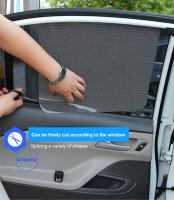 1/2Pcs Pegatinas De Coche DIY Protección Solar Cubierta De Ventana Negra PVC Con Agujeros Pequeños Para Lado 42x38cm - details 5