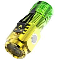 Linterna potente, linterna con zoom y llavero LED portátil con cable de carga USB y carga de teléfono móvil, adecuada para montar de noche, acampar, etc. - details 0