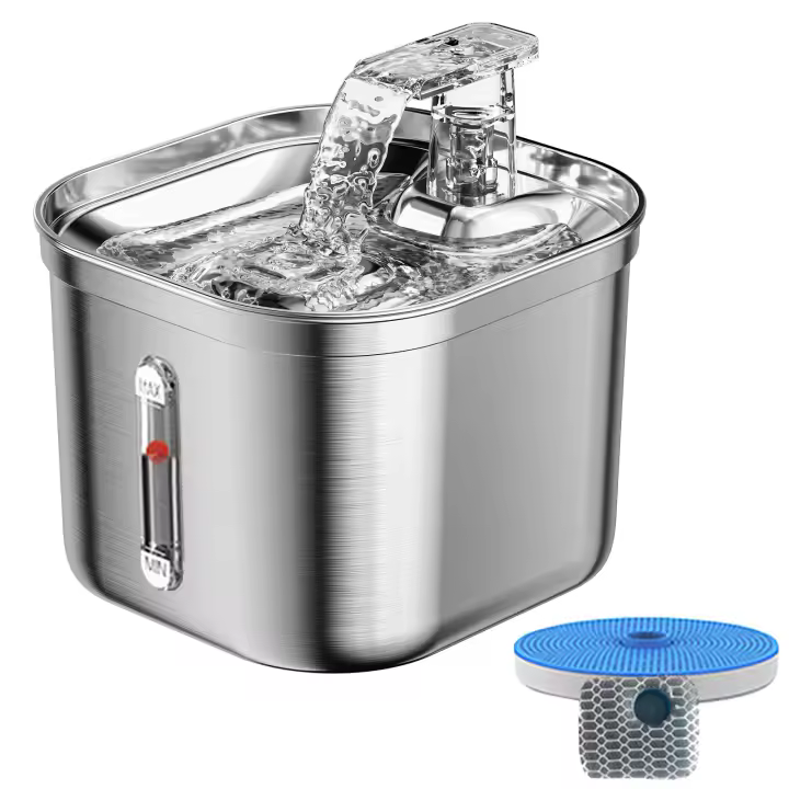 Dispensador Automático para Gatos 2,8L | Agua 1L | Separación Seca y Húmeda - 1