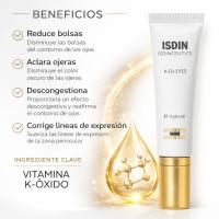 ISDIN - Crema contorno de ojos K-Ox Eyes con vitamina K-óxido, ácido hialurónico y Haloxyl para reducir bolsas y ojeras, textura ligera y aplicador cerámico frío - details 1