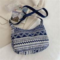 Bolso De Hombro Para Mujer Estilo Bohemio Sencillo Con Cierre De Cremallera En Lona De Algodón Pequeño Tote Bolso De Playa Tejido 2023 - details 9