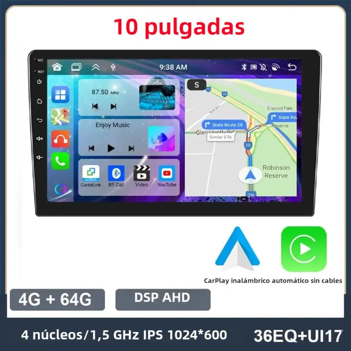 Radio De Coche ESSGOO Android 13 2 Din Con Apple Carplay Y Android Auto Pantalla IPS 2.5D DSP RDS Multimedia Automotriz Universal - 1