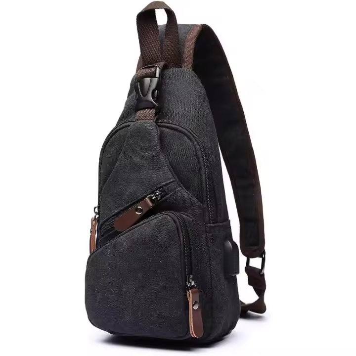 Mochara bandolera de Lona, mopila informal para hombre y Mujer, ideal para Actividades al Aire Libre, ciclismo, senderismo, Viajes, pesca, compras y trekking. - 1