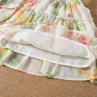 Vestido De Verano Para Bebés Niñas Estilo Florido Con Lazo En El Cuello Y Patrón De Flores Vestido Casual De Poliéster Para Niñas De 0 a 3 Años - details 7