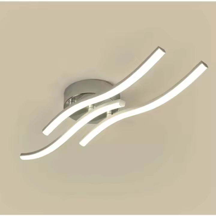 Lámpara de techo LED Luz moderna de techo 18W 1600 Lumen Optica de aluminio y acrílico Blanco neutro 4000K para salas y dormitorios - 1