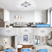 Luz De Techo LED Curvada Moderna 24W Para Sala De Estar Dormitorio Y Balcones 3 Colores Variables Instalación Sencilla Sin Certificación - details 4