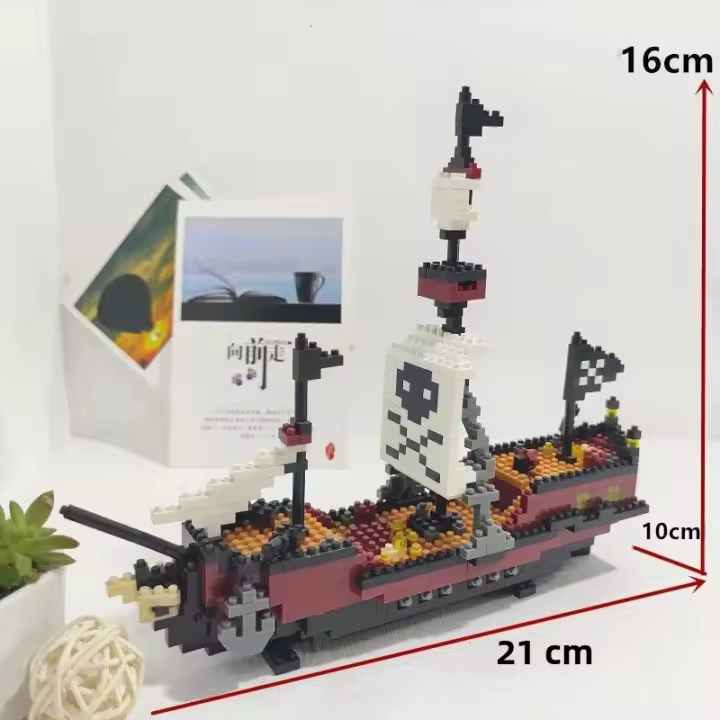 Barco Pirata De Miniatura De Coleccionista Único Tema De Aventura Juguete Para Enthusiasts Ideal Regalo Para Adultos Sin Batería Hecho De Plástico ABS - 1