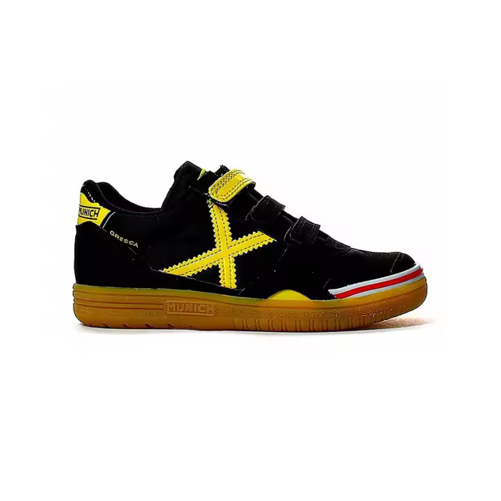 Zapatilla de niño Munich Gresca Negro Amarillo - 1