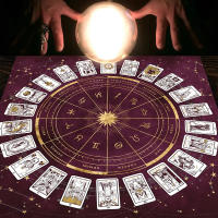 Mantel De Juego De Cartas Tarot Con 12 Zodiacos Para Fortuna Toldo De Juego De Mesa Decorativo De Poliéster/Celulosa Tamaño Cuadrado - details 5