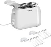 Innoliving INN-742 Tostadora con Pinzas 750W - 2 Compartimentos | Pinzas para Tostadas Rellenas | 6 Niveles de Dorado - Diseño Blanco | Pies Antideslizantes - details 2