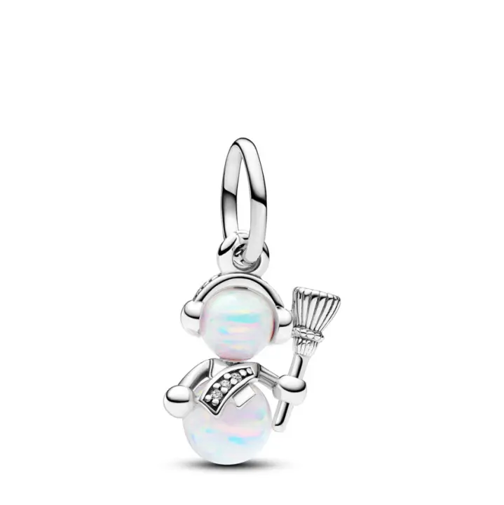 Pandora Charm Colgante en plata de ley Muñeco de Nieve Opalescente​ 792981C01 , para Mujer - 1